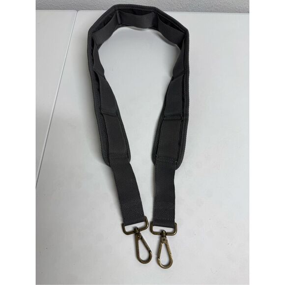 Shoulder Strap  Gray Adjustable Silver Color Metal Carabiners - Picture 1 of 7